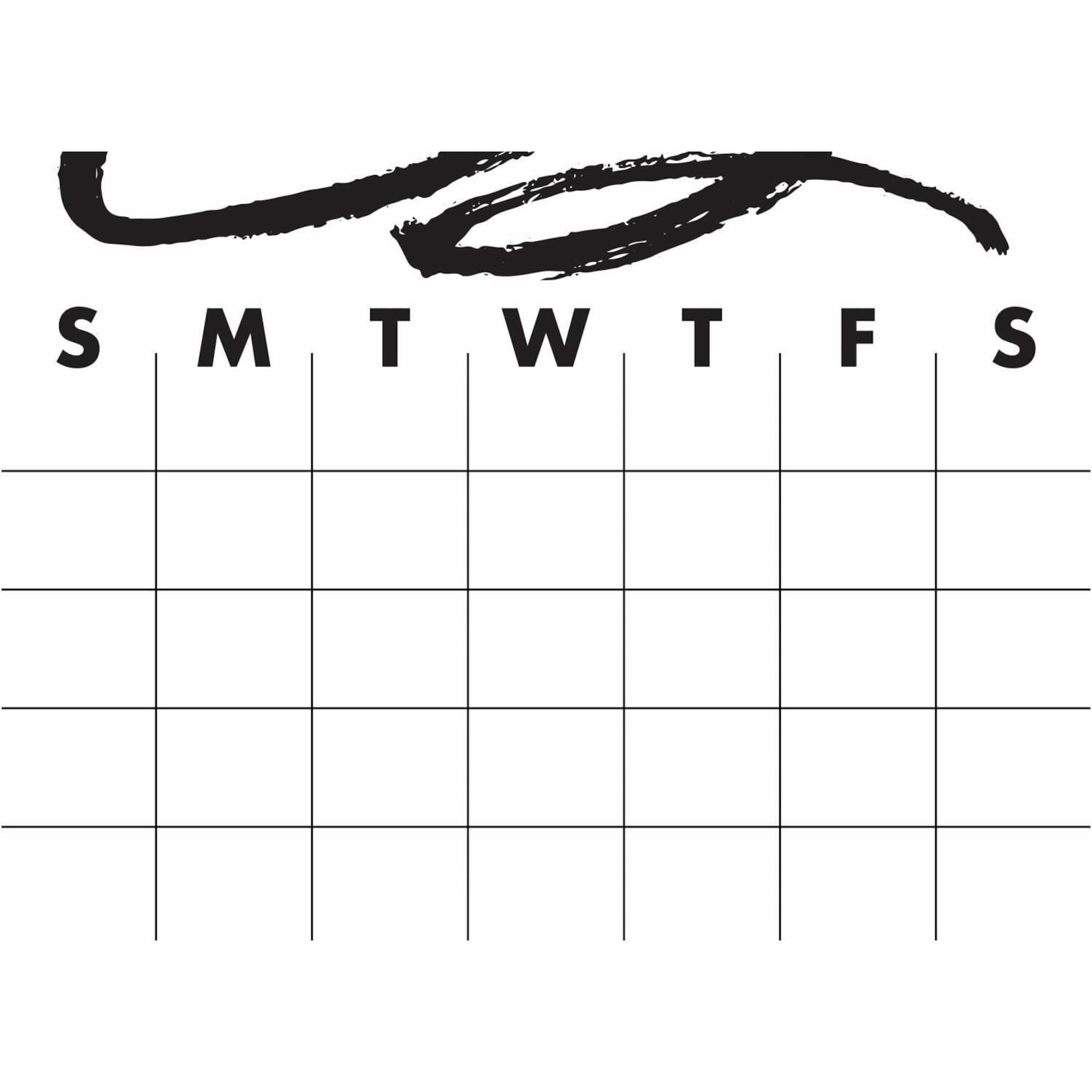 RoomMates Doodle Dry Erase Calendar Peel & Stick Wall Decal